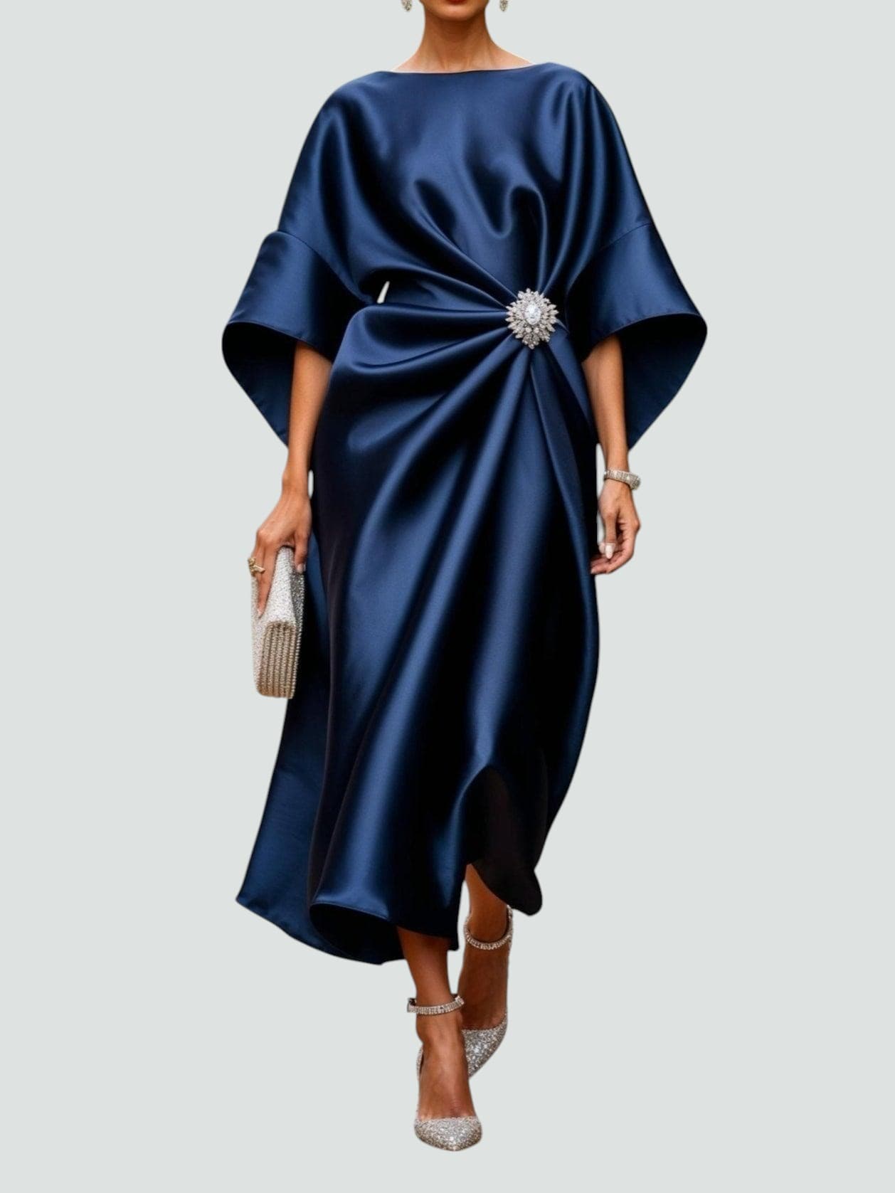 Amora – Elegancka długa suknia z satyny