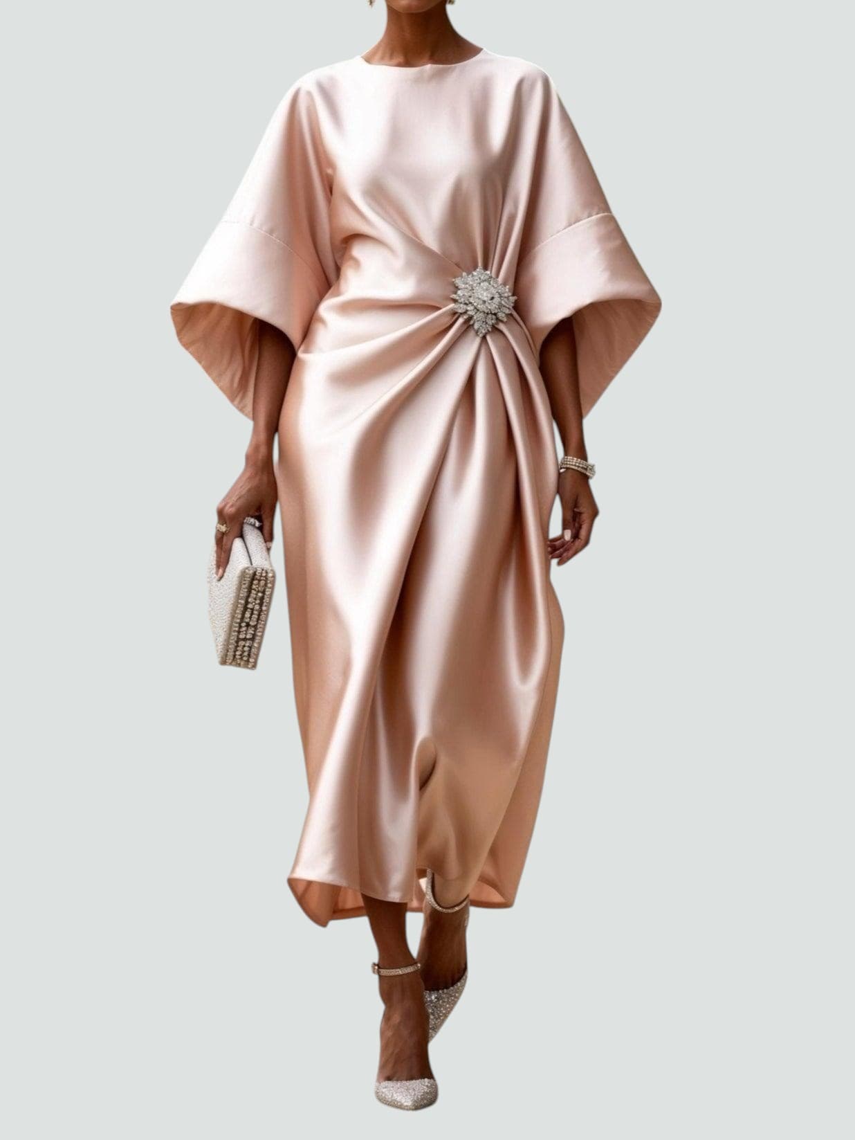 Amora – Elegancka długa suknia z satyny