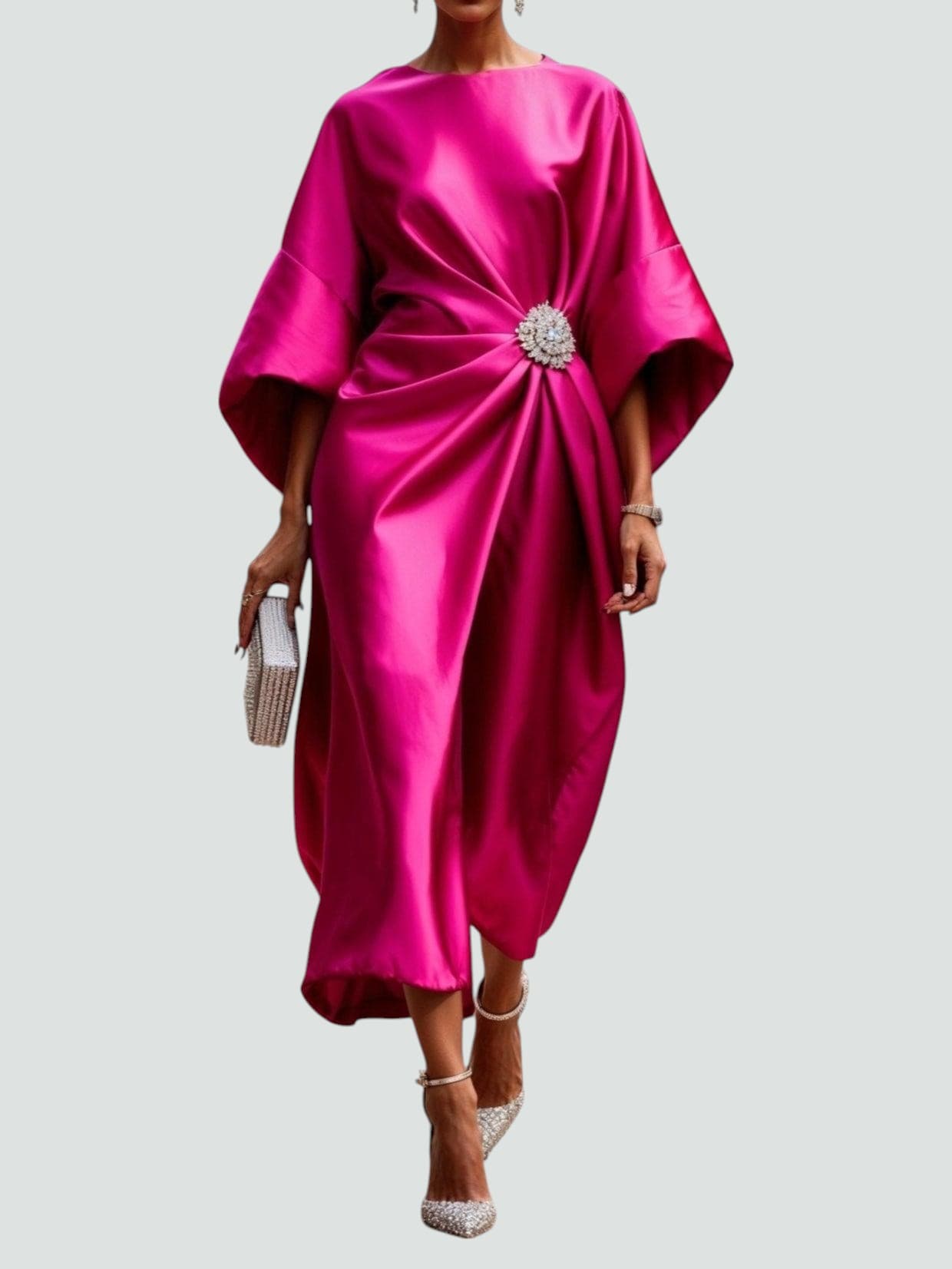 Amora – Elegancka długa suknia z satyny