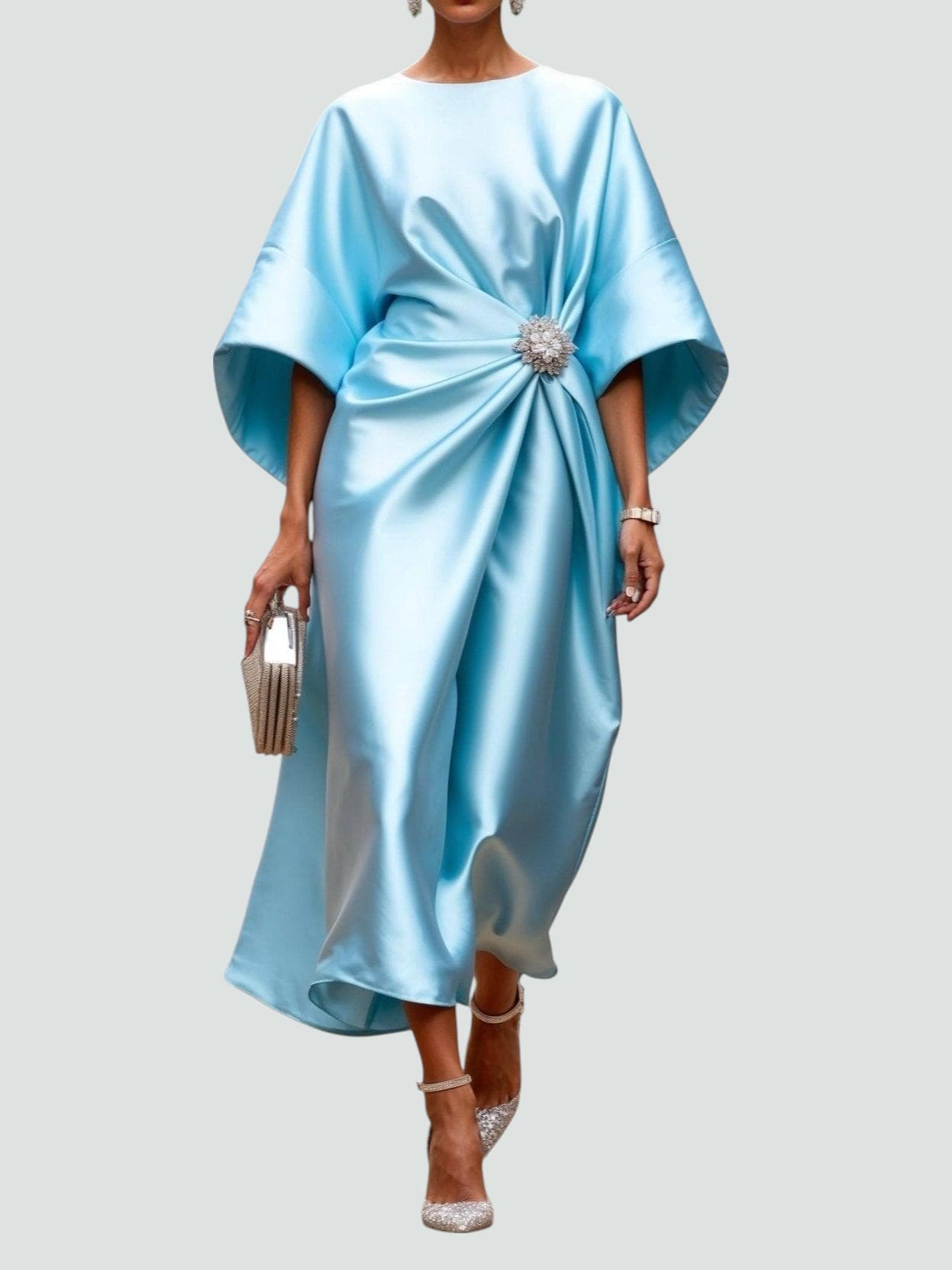 Amora – Elegancka długa suknia z satyny