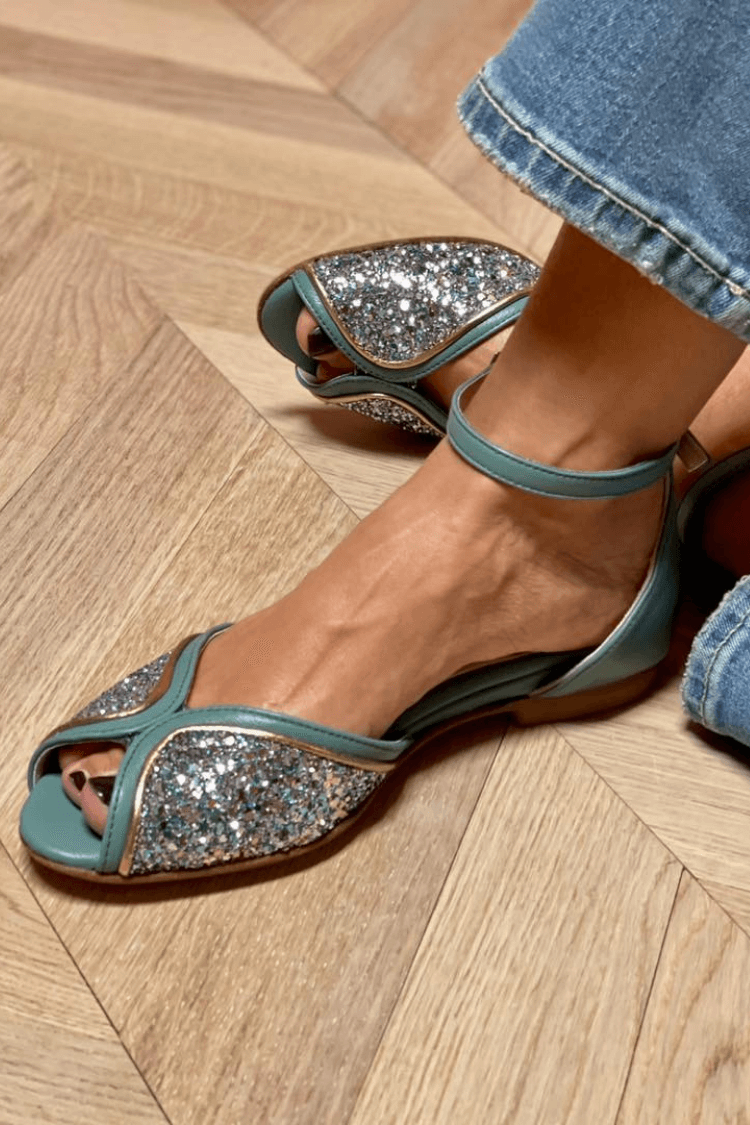 BRIGITTA | SANDAL NISKI GLITTER